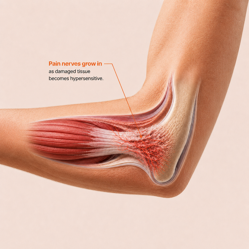 Pain Nerves Invade the Damaged Tissue
