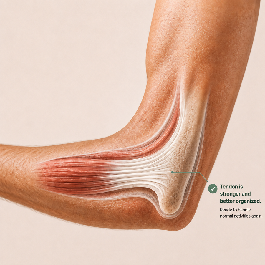 Progressive resistance helping tendon capacity rebuild